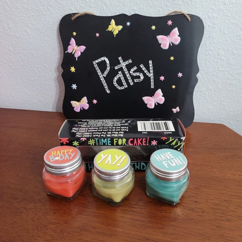 HAPPY BIRTHDAY Filled Glass Candles/Bougies